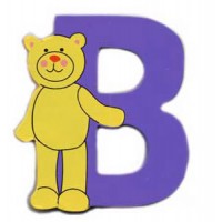 Wooden Bear Letter B Magnet by The Toy Workshop   